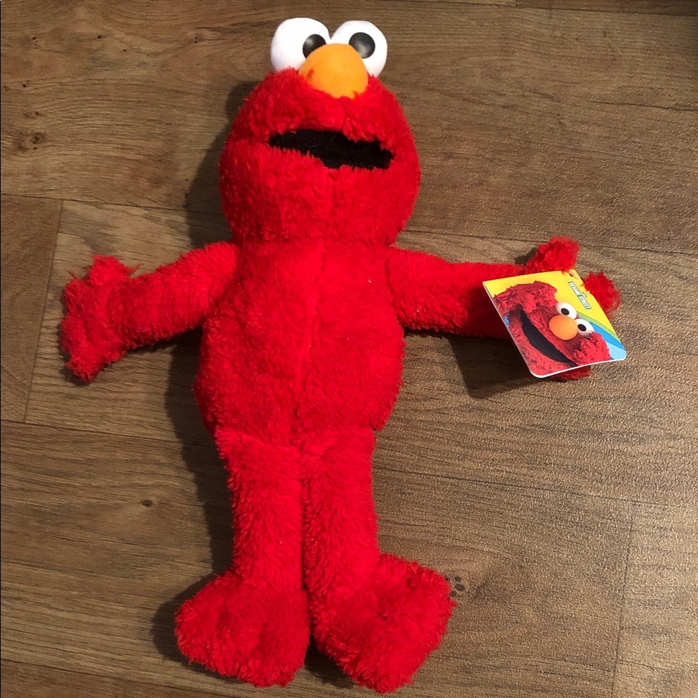 Sesame Street Elmo Plush - Red with Orange Nose and White Eyes